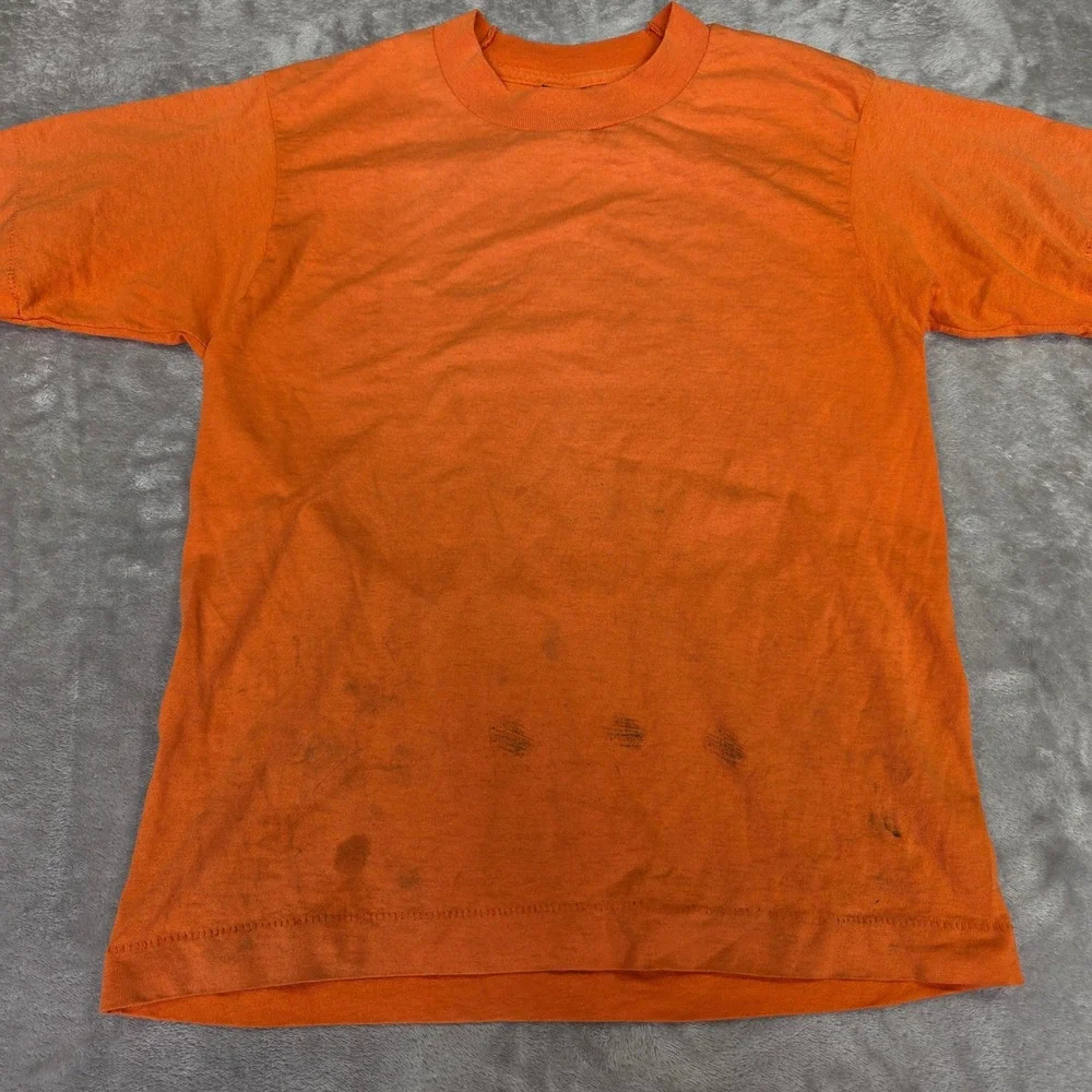 Vintage Fruit of the Loom BEST Orange T-Shirt Kids 14-16 Single Stitch USA Made